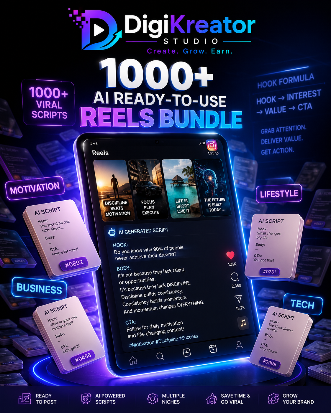1000+ AI Ready-to-Use Reels Bundle